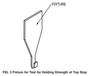 Zipper strength test - holding strength of top stop test